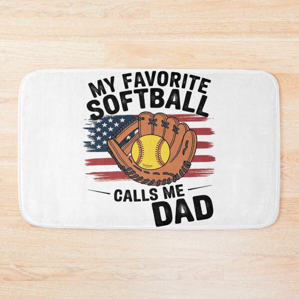 Item preview, My Favorite Softball Player Calls Me Dad Proud Softball DAD  designed and sold by MarryIsMonth.