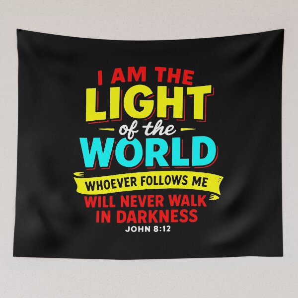 Item preview, John 8:12 I Am The Light Of The World  designed and sold by plushism.