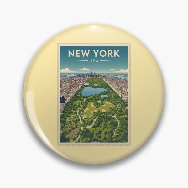 Item preview, Arte de viajes vintage de Nueva York - Central Park - EE. UU. designed and sold by Wanderprintt.