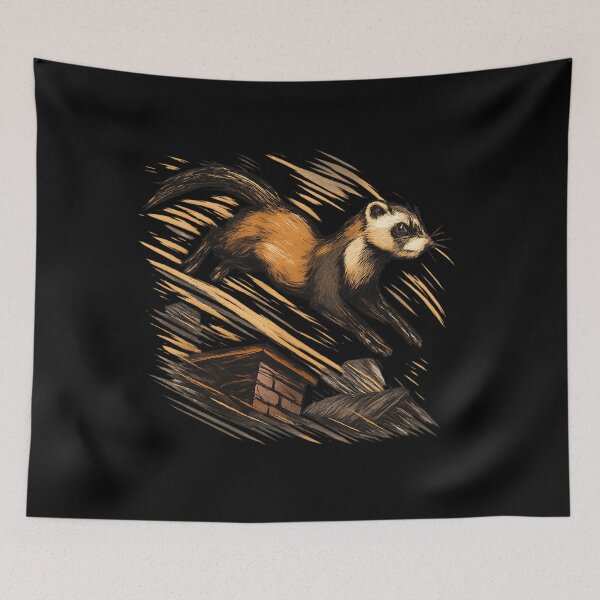 Item preview, Urban Parkour Ferret - Action Streetwear Design designed and sold by MKreative Studio.