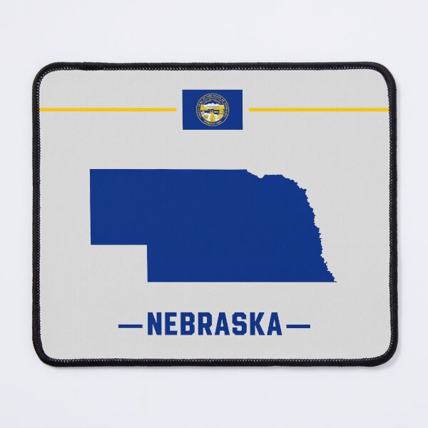 Item preview, Nebraska State Silhouette - Classic Navy & Gold Edition designed and sold by mashmosh.