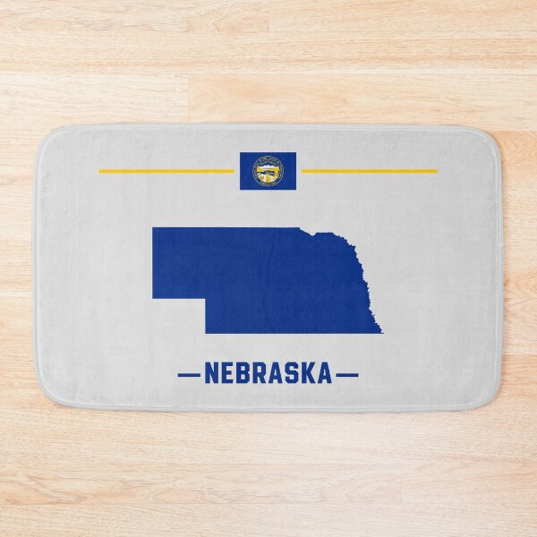 Item preview, Nebraska State Silhouette - Classic Navy & Gold Edition designed and sold by mashmosh.