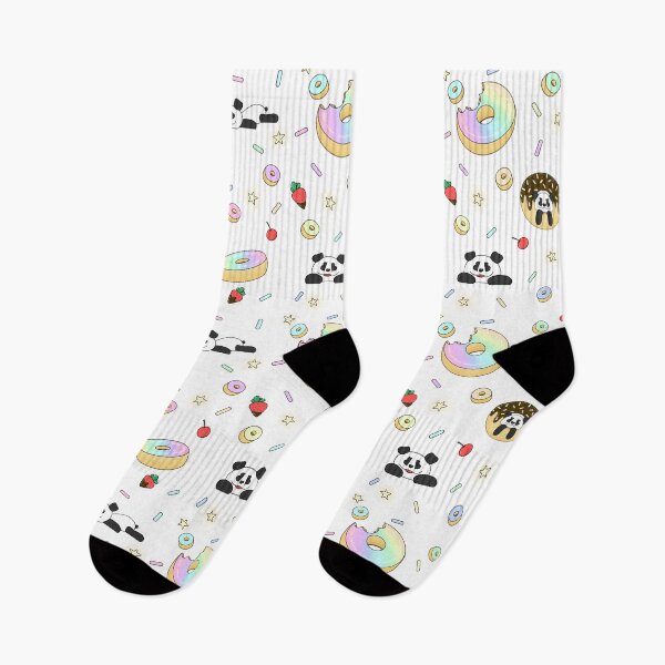 Item preview, Donut Panda Pattern designed and sold by Liv's Doodles & Daydreams.