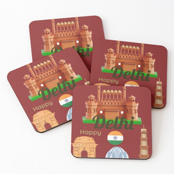 Item preview, Vibrant Delhi City Heritage Landmarks Collage designed and sold by PhantomArtStore.