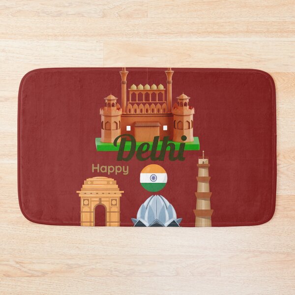 Item preview, Vibrant Delhi City Heritage Landmarks Collage designed and sold by PhantomArtStore.