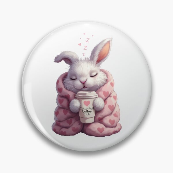 Item preview, Sleepy rabbit with coffee in its heart blanket designed and sold by worldshopcolor.