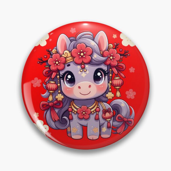 Artikelvorschau, Blumenkranz-Pferd zum chinesischen Neujahr 2026 entworfen und verkauft von GrumpySableye.