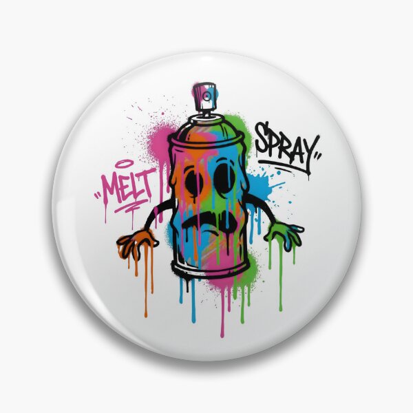 Item preview, Melting Graffiti Spray Can Character - Urban Street Art Mascot designed and sold by MarCinu Art.