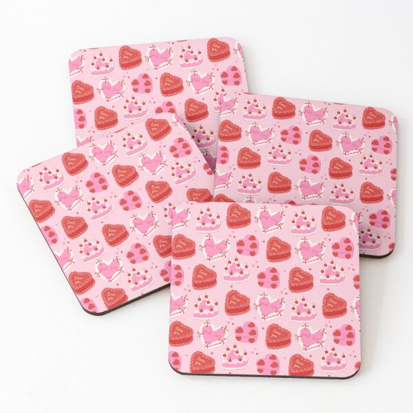 Item preview, pattern with heart-shaped cakes designed and sold by burbura.