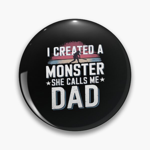 Item preview, Proud Softball Dad - I created a monster she calls me dad  designed and sold by MarryIsMonth.