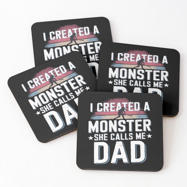 Item preview, Proud Softball Dad - I created a monster she calls me dad  designed and sold by MarryIsMonth.