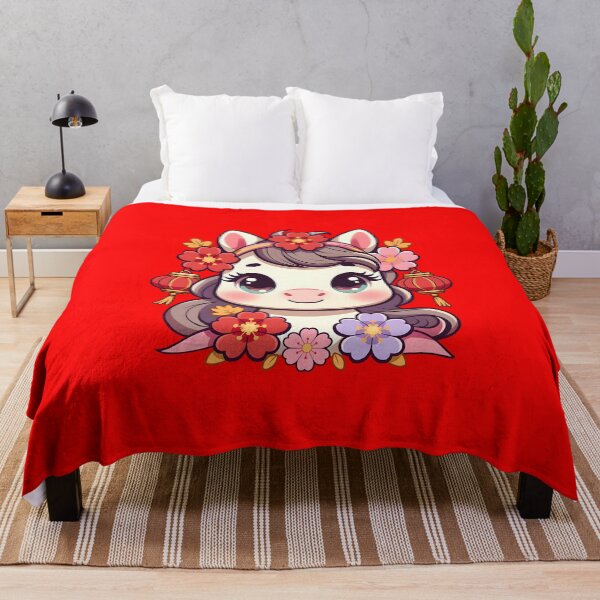 Item preview, Cute Year of the Horse 2026 Kawaii Floral designed and sold by GrumpySableye.