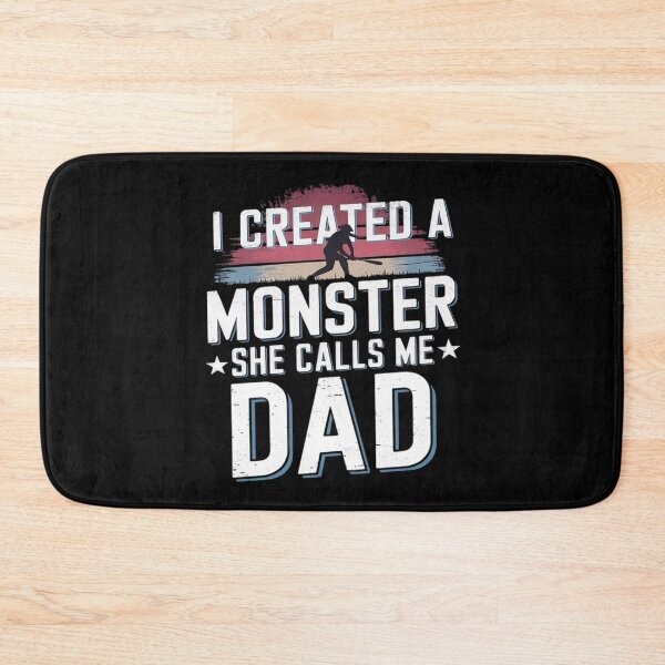 Item preview, Proud Softball Dad - I created a monster she calls me dad  designed and sold by MarryIsMonth.