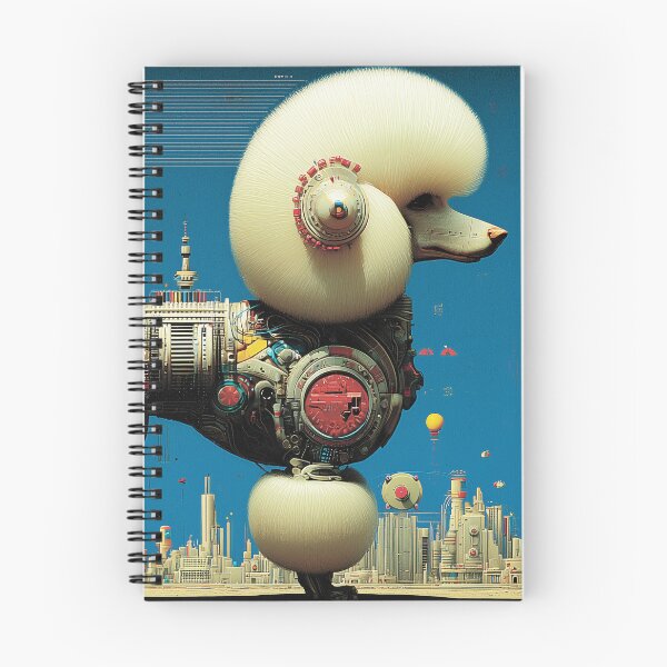 Item preview, Futuristic Robotic Poodle in Cityscape designed and sold by lautir.
