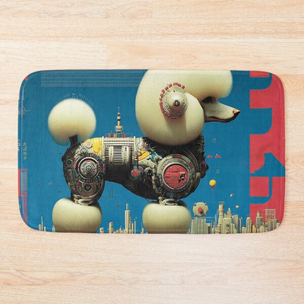 Item preview, Futuristic Robotic Poodle in Cityscape designed and sold by lautir.