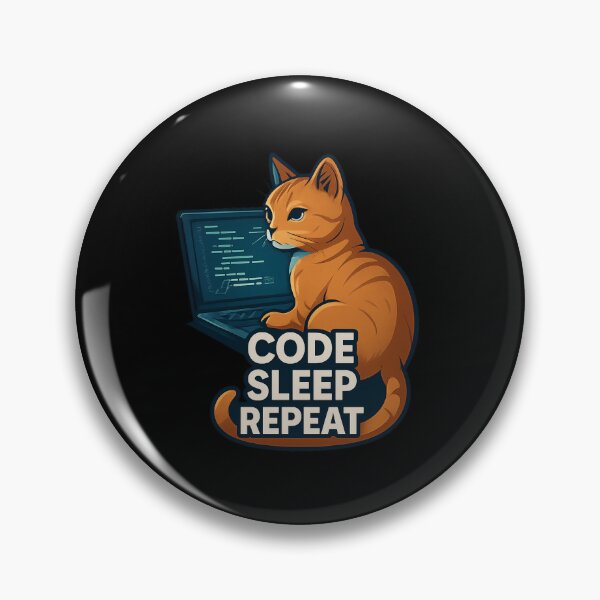 Item preview, Code Sleep Repeat Cat - Tech Programmer Design designed and sold by MKreative Studio.