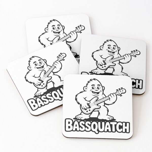 Item preview, Bassquatch Funny Bass Guitar Cartoon designed and sold by PROPera-design.