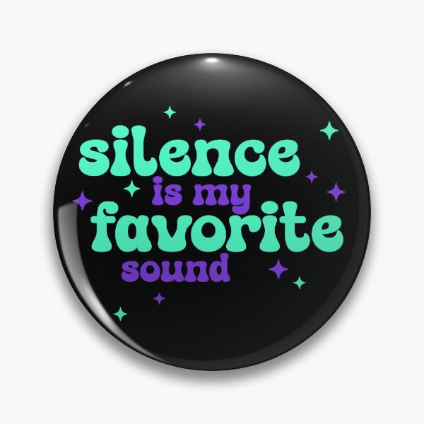 Item preview, Mint & Purple Retro Typography – Silence Is My Faforite Sound designed and sold by RealLifeMerchies.