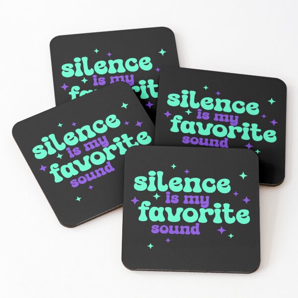 Item preview, Mint & Purple Retro Typography – Silence Is My Faforite Sound designed and sold by RealLifeMerchies.