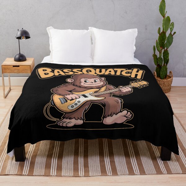 Item preview, Bassquatch Cute Bass Guitar Cartoon designed and sold by PROPera-design.
