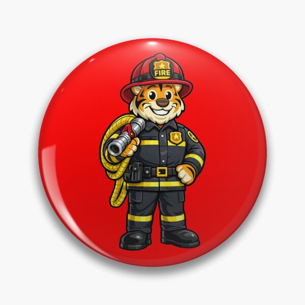 Item preview, Firefighter Tiger Cartoon – New York Fire Hero designed and sold by jusmich.