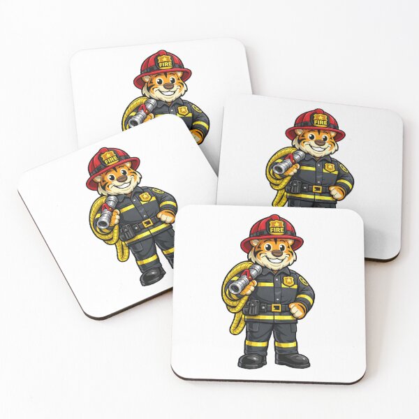 Item preview, Firefighter Tiger Cartoon – New York Fire Hero designed and sold by jusmich.