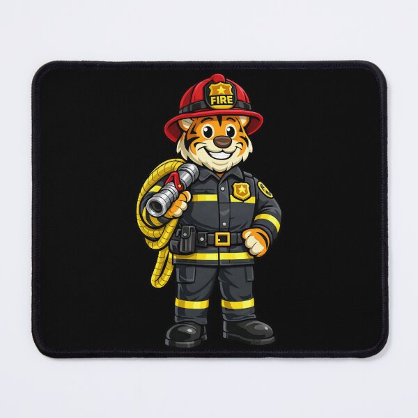 Item preview, Firefighter Tiger Cartoon – New York Fire Hero designed and sold by jusmich.