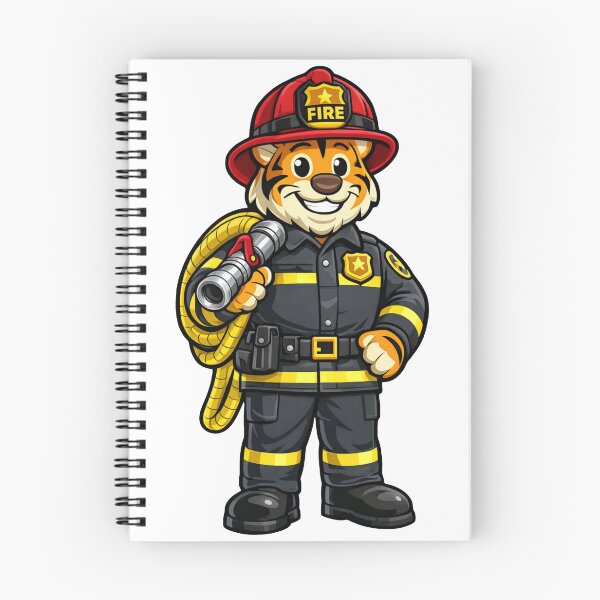 Item preview, Firefighter Tiger Cartoon – New York Fire Hero designed and sold by jusmich.
