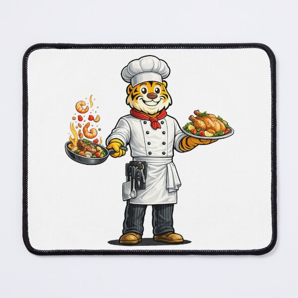 Item preview, Tiger Chef Cartoon Illustration – Cute Animal Cook designed and sold by jusmich.