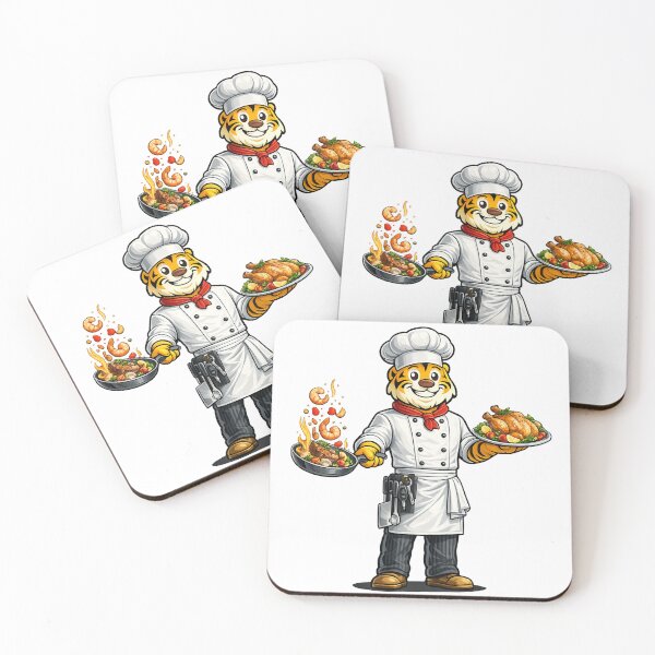 Item preview, Tiger Chef Cartoon Illustration – Cute Animal Cook designed and sold by jusmich.