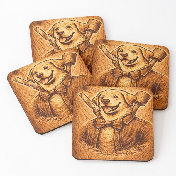 Item preview, Labrador Dad Woodworker Engraved Portrait designed and sold by PawPrintCustom.