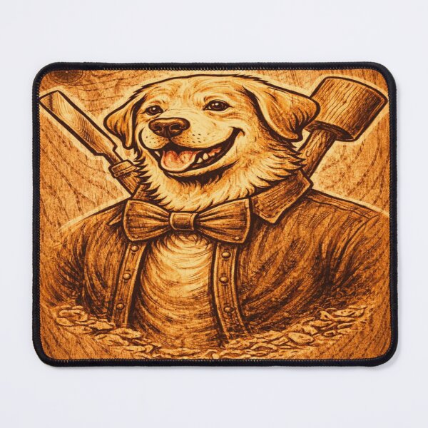 Item preview, Labrador Dad Woodworker Engraved Portrait designed and sold by PawPrintCustom.