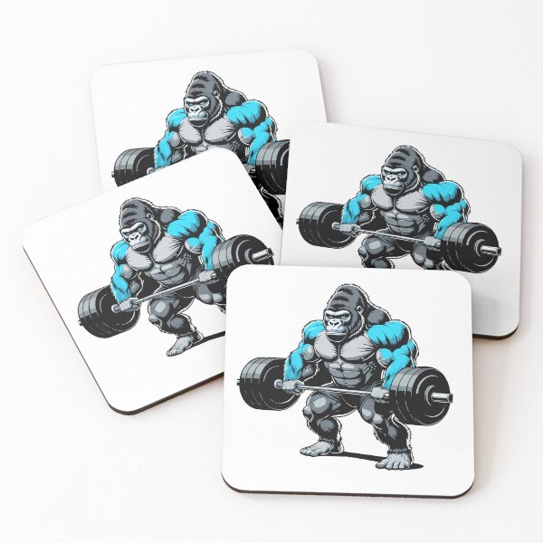 Item preview, Gym Gorilla Illustration – Strong Fitness Comic Art designed and sold by PrithviApparels.
