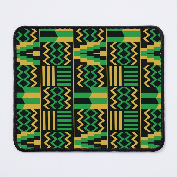 Item preview, Gold and Green Kente pattern | Ghana Textile designed and sold by MammothArt.