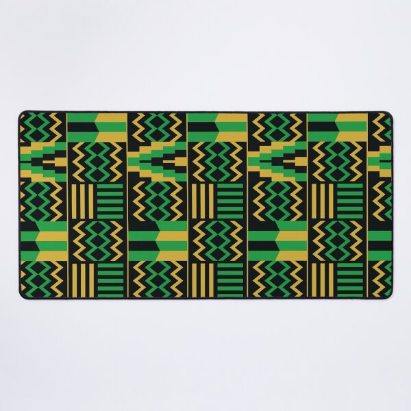 Item preview, Gold and Green Kente pattern | Ghana Textile designed and sold by MammothArt.
