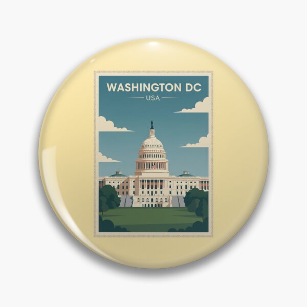 Aperçu de l'œuvre Washington DC - Art de voyage vintage - Capitole - États-Unis créée et vendue par Wanderprintt.