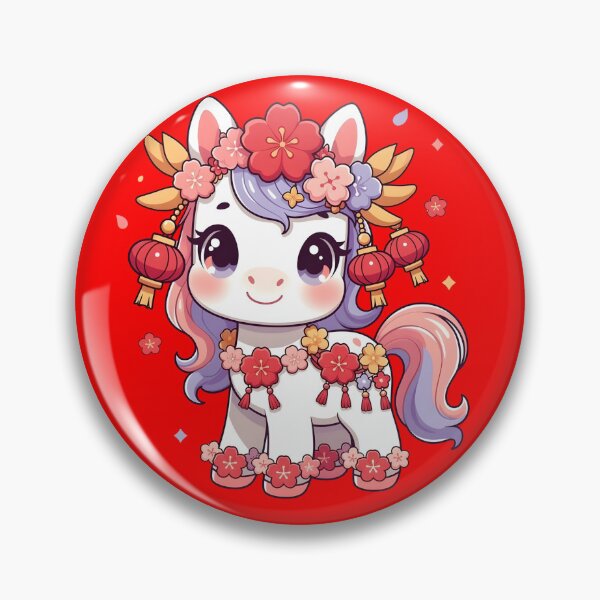 Artikelvorschau, Niedliches chinesisches Neujahrspferd für Mädchen entworfen und verkauft von GrumpySableye.