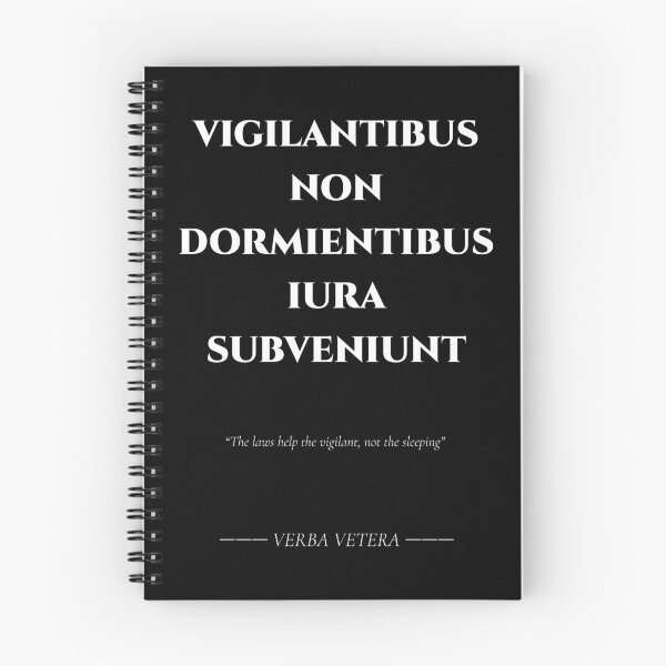Item preview, Vigilantibus Non Dormientibus Iura Subveniunt – Latin Legal Maxim designed and sold by BrushRushX.
