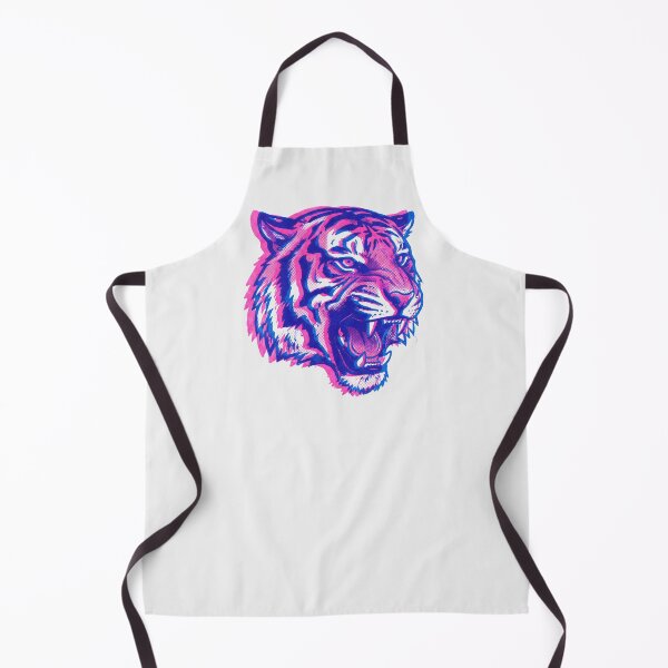 Item preview, Neon Risograph Tiger - Retro 90s Halftone Pop Art Beast designed and sold by MarCinu Art.