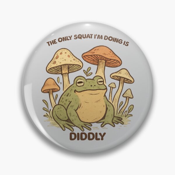 Item preview, The Only Squat I’m Doing is Diddly Frog – Sassy Amphibian Illustration designed and sold by AldenTees.