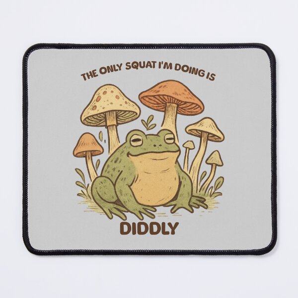 Item preview, The Only Squat I’m Doing is Diddly Frog – Sassy Amphibian Illustration designed and sold by AldenTees.