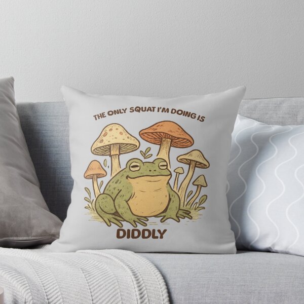 Item preview, The Only Squat I’m Doing is Diddly Frog – Sassy Amphibian Illustration designed and sold by AldenTees.