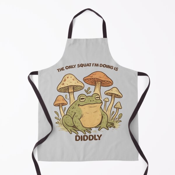 Item preview, The Only Squat I’m Doing is Diddly Frog – Sassy Amphibian Illustration designed and sold by AldenTees.