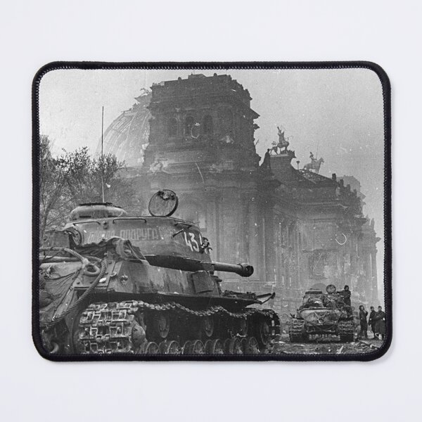 Item preview, WW2 - USSR - IS2 - Josef Stalin 2 Heavy Tank's Parked Outside The German Parliament Building May 1945 Germany designed and sold by TheHappyK.