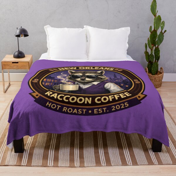 Item preview, New Orleans Raccoon Coffee Badge designed and sold by TytherleyTees.