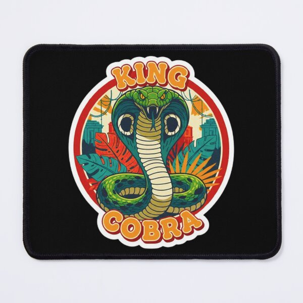 Item preview, Vintage King Cobra Snake - Retro Jungle Nature Badge Sticker designed and sold by MT-Hub | Art for Every Soul.