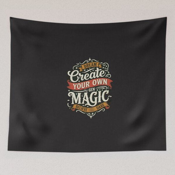 Item preview, Create Your Own Magic - Vintage Typography Motivational Quote designed and sold by Latikshop.