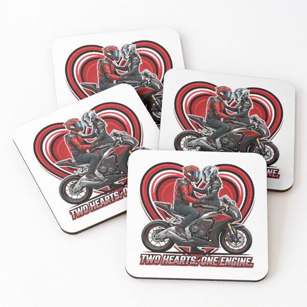 Item preview, Two Hearts One Engine – Motorcycle Soulmates Design designed and sold by enzoade.