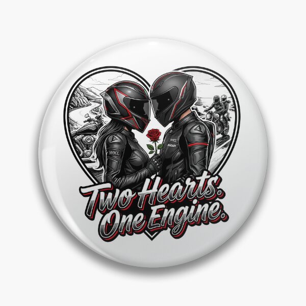 Item preview, Two Hearts One Engine – Love on Two Wheels Artwork designed and sold by enzoade.