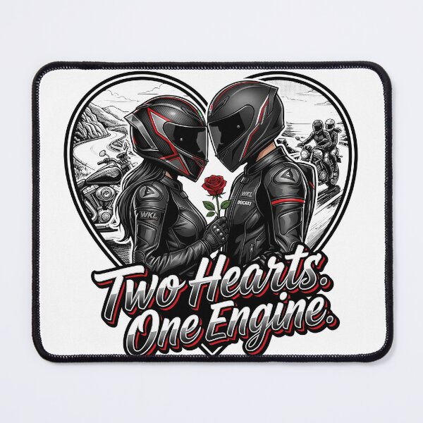 Item preview, Two Hearts One Engine – Love on Two Wheels Artwork designed and sold by enzoade.